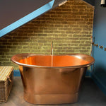 Load image into Gallery viewer, Straight Base Copper Bathtub Full Copper 1500mm