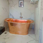 Load image into Gallery viewer, Straight Base Copper Bathtub Full Copper 1500mm