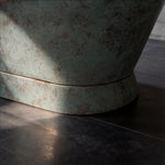 Load image into Gallery viewer, Slanting Base Copper Bathtub Hammered Antique Copper Interior & Patina Exterior Finish
