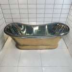 Load image into Gallery viewer, 2000mm Slanting Base Brass Bathtub Nickel Interior (No Branding Plaque)