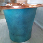 Load image into Gallery viewer, Straight Base Copper Bathtub Polish Copper Inside & Patina Exterior