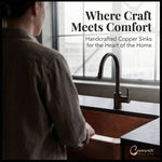 Load image into Gallery viewer, Copper Sink Hammered Front Apron 24.50 x 18.50 x 7 inch