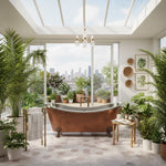 Load image into Gallery viewer, Copper Clawfoot Tub Nickel Interior Antique Hammered Copper Exterior Double Slipper