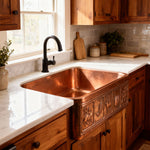 Load image into Gallery viewer, Copper Farmhouse Sink Animal Front Apron
