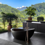 Load image into Gallery viewer, Double Wall Copper Bathtub Charcoal Black Antique – Eclipse Oval Design