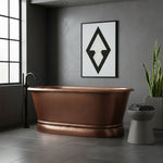Load image into Gallery viewer, Hammered Antique Finish Pedestal Copper Bathtub
