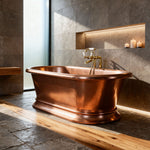 Load image into Gallery viewer, Pedestal Copper Bathtub Antique Copper Interior & Exterior