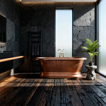Load image into Gallery viewer, Pedestal Copper Bathtub Antique Copper Interior & Exterior