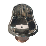 Load image into Gallery viewer, Ribbed Base Smooth Double Slipper Nickel Interior Copper Bathtub