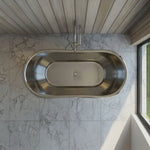 Load image into Gallery viewer, Slanting Base Stainless Steel Bathtub Weathered Patina Exterior