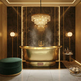 Straight Base Brass Bathtub Full Polished Brass Finish