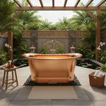 Load image into Gallery viewer, Straight Base Copper Bathtub Full Copper 1500mm