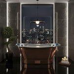 Load image into Gallery viewer, Straight Base Copper Bathtub Nickel Inside