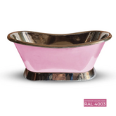 Slanting Base Copper Bathtub Nickel Inside & on Base RAL 4003 Exterior