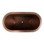 Load image into Gallery viewer, Double Wall Antique Hammered Copper Tub With Seats Inside