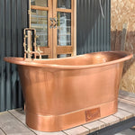 Load image into Gallery viewer, Straight Base Copper Bathtub Antique Copper Interior & Exterior