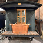 Load image into Gallery viewer, Straight Base Copper Bathtub Antique Copper Interior & Exterior