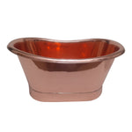 Load image into Gallery viewer, Copper Tub Style Sink Copper Inside Copper Outside Straight Base