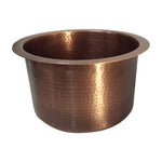 Load image into Gallery viewer, Round Copper Bar Sink 17 x 8 inch