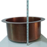 Load image into Gallery viewer, Round Copper Bar Sink 17 x 8 inch
