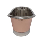 Load image into Gallery viewer, Copper Tub Style Sink Nickel Inside & on Base Copper Outside Straight Base