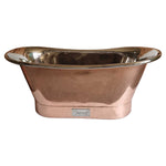 Load image into Gallery viewer, Straight Base Copper Bathtub Nickel Inside