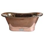 Load image into Gallery viewer, Straight Base Copper Bathtub Nickel Inside