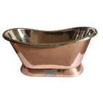 Load image into Gallery viewer, Slanting Base Copper Bathtub Nickel Interior-1500 mm
