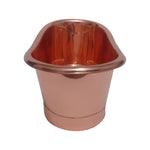 Load image into Gallery viewer, Copper Tub Style Sink Copper Inside Copper Outside Straight Base