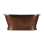 Load image into Gallery viewer, Copper Pedestal Tub Nickel Interiors - Coppersmith Creations