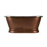 Copper Pedestal Tub Nickel Interiors - Coppersmith Creations