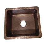 Load image into Gallery viewer, Antique Hammered Copper Bar Sink 17.50" x 15.50" x 8"