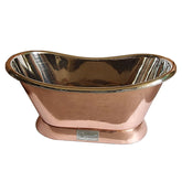 Slanting Base Copper Bathtub Nickel Interior-1500 mm