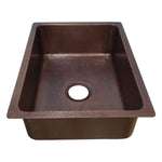 Load image into Gallery viewer, Copper Drop-In Kitchen Sink 23.50 x 17.50 x 8 inch