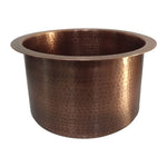 Load image into Gallery viewer, Round Copper Bar Sink 17 x 8 inch