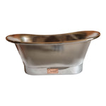 Load image into Gallery viewer, Straight Base Copper Bathtub Full Nickel Finish