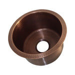 Load image into Gallery viewer, Round Copper Bar Sink 17 x 8 inch