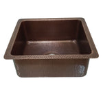 Load image into Gallery viewer, Antique Hammered Copper Bar Sink 17.50" x 15.50" x 8"