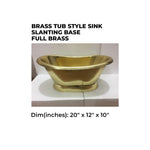Load image into Gallery viewer, Brass Tub Style Sink