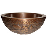 Load image into Gallery viewer, Copper Sink Double wall Embossing on outer wall - Coppersmith Creations