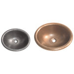 Load image into Gallery viewer, Rounded Edge Round Hammered Copper Sink - Coppersmith Creations