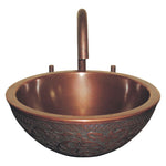 Load image into Gallery viewer, Copper Sink Double wall Embossing on outer wall