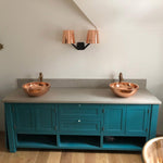 Load image into Gallery viewer, Copper Sink Round Shining Double Wall 16" x 6"