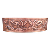 D Shape Petal Front Apron Copper Kitchen Sink