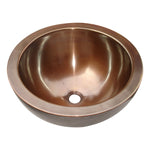 Load image into Gallery viewer, Double Wall Copper Sink Outside Hammered Inside Smooth