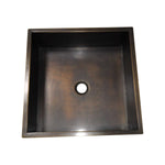 Load image into Gallery viewer, Square Double Wall Antique Brass Sink