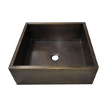 Load image into Gallery viewer, Square Double Wall Antique Brass Sink