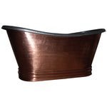 Load image into Gallery viewer, Freestanding Copper Bathtub Nickel Inside