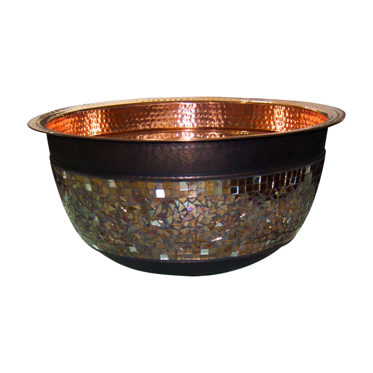 Copper Sink Glass Mosaic Exterior