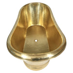 Load image into Gallery viewer, Hammered Brass Bathtub Full Brass Finish with Cascading Base